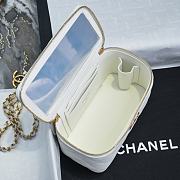 Chanel Vanity Case White Caviar Gold Bag 17cm - 2