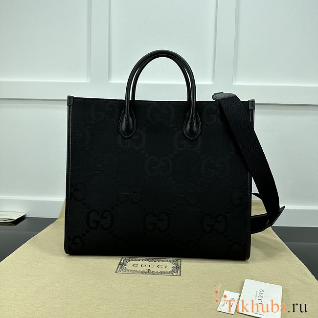 Gucci Jumbo Tote Bag Black 32.5x15cm - 1