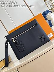 Louis Vuitton LV Takeoff Pouch Navy Blue 30x22x5cm - 1