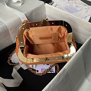 Chanel Clutch Lambskin Gold Orange 24x16x8cm - 3