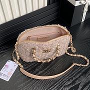 Chanel Clutch Strap Tweed Pink Bag 20x15x6cm - 2