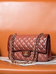 Chanel Classic 11.12 Flap Bag Lambskin Gold Brown 25cm - 4