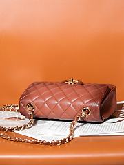 Chanel Classic 11.12 Flap Bag Lambskin Gold Brown 20cm - 2