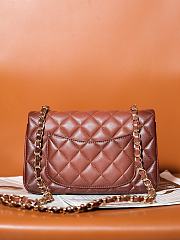 Chanel Classic 11.12 Flap Bag Lambskin Gold Brown 20cm - 5