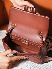 Chanel Classic 11.12 Flap Bag Lambskin Gold Brown 20cm - 6