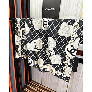 Chanel White Scarf and Shawl 110x110cm - 5