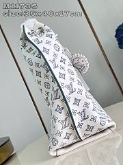 Louis Vuitton LV Carmel Mahina White Blue 40x35x17cm - 3