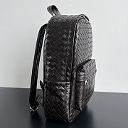 Bottega Veneta Calfskin Intrecciato Backpack Brown 46x30x14cm - 4