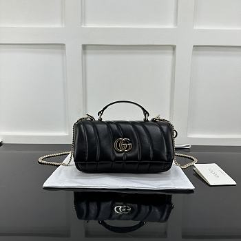 Gucci Milano Mini Top Handle Bag Black 21x12.5x4.5cm