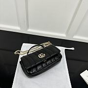 Gucci Milano Mini Top Handle Bag Black 21x12.5x4.5cm - 3