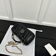 Gucci Milano Mini Top Handle Bag Black 21x12.5x4.5cm - 4