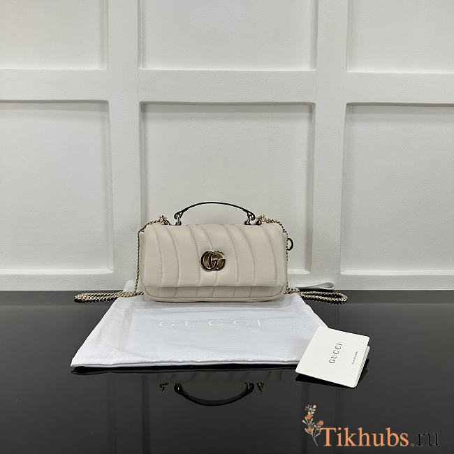 Gucci Milano Mini Top Handle Bag White 21x12.5x4.5cm - 1