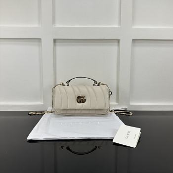 Gucci Milano Mini Top Handle Bag White 21x12.5x4.5cm