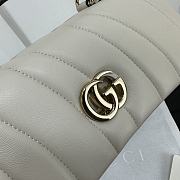 Gucci Milano Mini Top Handle Bag White 21x12.5x4.5cm - 5