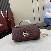 Gucci GG Milano Mini Top Handle Bag Red 21x12.5x4.5cm - 1