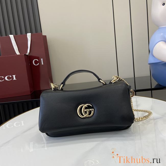 Gucci GG Milano Mini Top Handle Bag Black Leather 21x12.5x4.5cm - 1