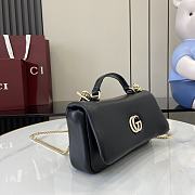 Gucci GG Milano Mini Top Handle Bag Black Leather 21x12.5x4.5cm - 5