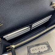 Gucci GG Emblem Super Mini Shoulder Bag Black 20x12.5x4.5cm - 2