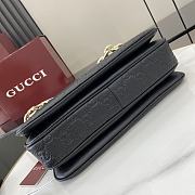 Gucci GG Emblem Small Shoulder Bag Black 18x13.5x10cm - 5