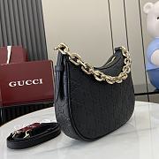 Gucci GG Emblem Small Shoulder Bag Black 25.5x20x5cm - 5