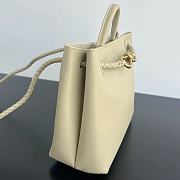 Bottega Veneta Small Andiamo Bag Beige Leather 25x22x10cm - 6