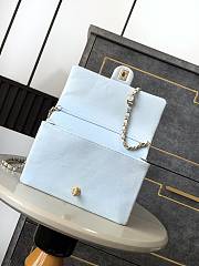 Chanel 24K Flap Bag Blue Gold 22x13x7cm - 2