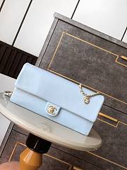 Chanel 24K Flap Bag Blue Gold 33x16x5cm - 1