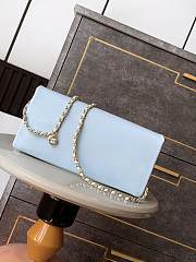 Chanel 24K Flap Bag Blue Gold 33x16x5cm - 4