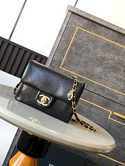 Chanel Mini 24K Flap Bag Black Gold 17.5x13x6cm - 1