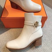 Hermes Jill 60 Ankle Boot White - 2