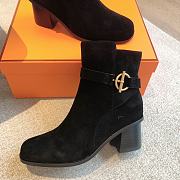 Hermes Jill 60 Ankle Boot Black Suede - 2