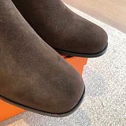 Hermes Jill 60 Ankle Boot Dark Brown Suede - 2