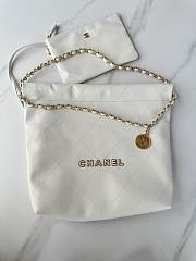 Chanel 22 Handbag White Caviar Gold 37x35x7cm - 6