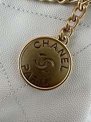 Chanel Mini 22 Handbag White Caviar Gold 20x19x6cm - 6