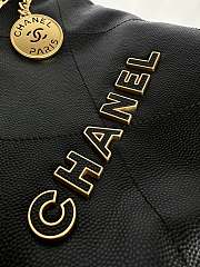 Chanel Mini 22 Handbag Black Caviar Gold 20x19x6cm - 4