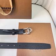 Burberry Black Belt Silver 2.5cm - 3