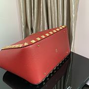 Valentino Garavani Roman Stub Red Tote Bag 39.5x27x18cm - 6