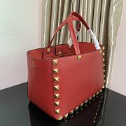 Valentino Garavani Roman Stub Red Tote Bag 39.5x27x18cm - 4