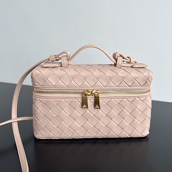 Bottega Veneta Vanity Case Crossbody Bag Pink 22x12.5x5cm