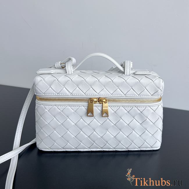 Bottega Veneta Vanity Case Crossbody Bag White 22x12.5x5cm - 1