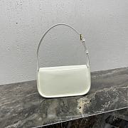 Celine Shoulder Bag Terence Patent Calfskin White 20.5x10.5x5cm - 3