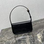 Celine Shoulder Bag Terence Patent Calfskin Black 20.5x10.5x5cm - 2