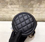 Chanel Round Black Caviar Bag 12cm - 5