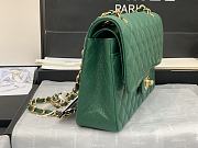 Chanel Flap Bag Green Caviar Gold 25cm - 6