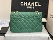 Chanel Flap Bag Green Caviar Gold 25cm - 3