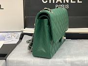 Chanel Flap Bag Green Caviar Silver 25cm - 4