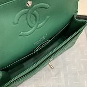 Chanel Flap Bag Green Caviar Silver 25cm - 2