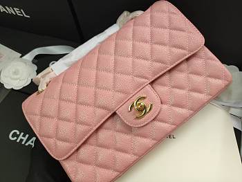 Chanel Flap Bag Iridescent Pink Gold 25cm