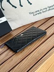 Chanel Wallet Black Caviar Silver 20x12.2x1cm - 5