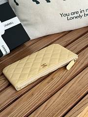 Chanel Wallet Beige Caviar Gold 20x12.2x1cm - 5